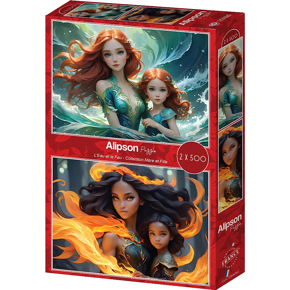 Alipson Puzzle Collection M�re et Fill 2in1 Wasser & Feuer 500Teile