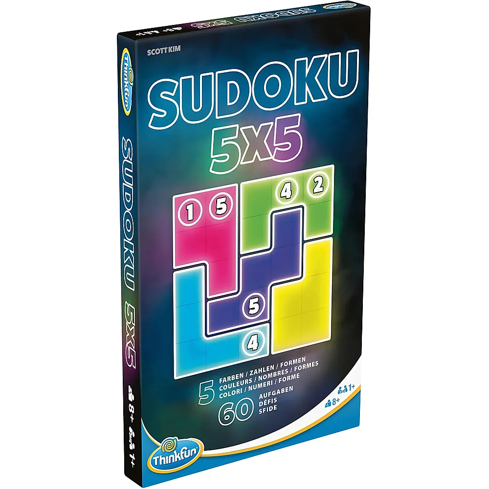Thinkfun Sudoku 5x5 - Das magnetische Reise-Knobelspiel - Mehrsprachig