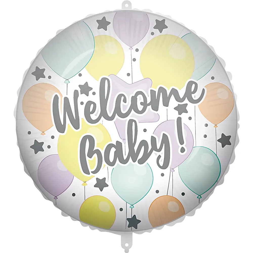 Procos Folienballon Welcome Baby -  45 cm | Folienballone