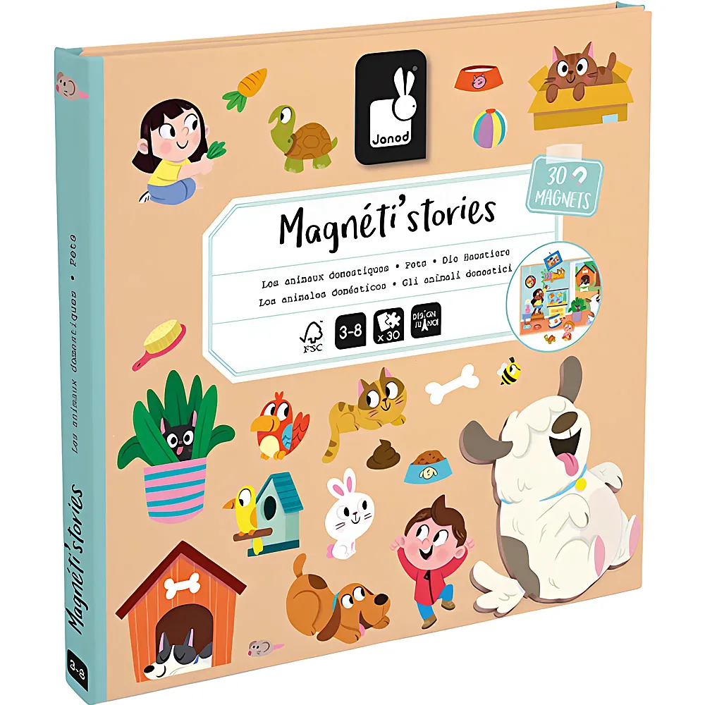 Janod Magnetistories Haustiere - 30 Teile