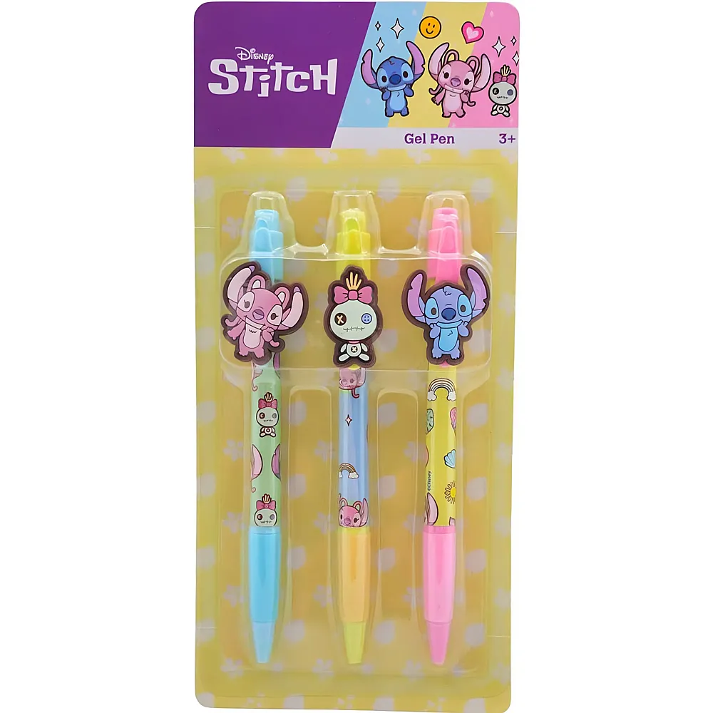 meinspielzeug - Canenco Stitch Gelstifte ass. Display 3 St�ck im Pack Lilo & Stitch