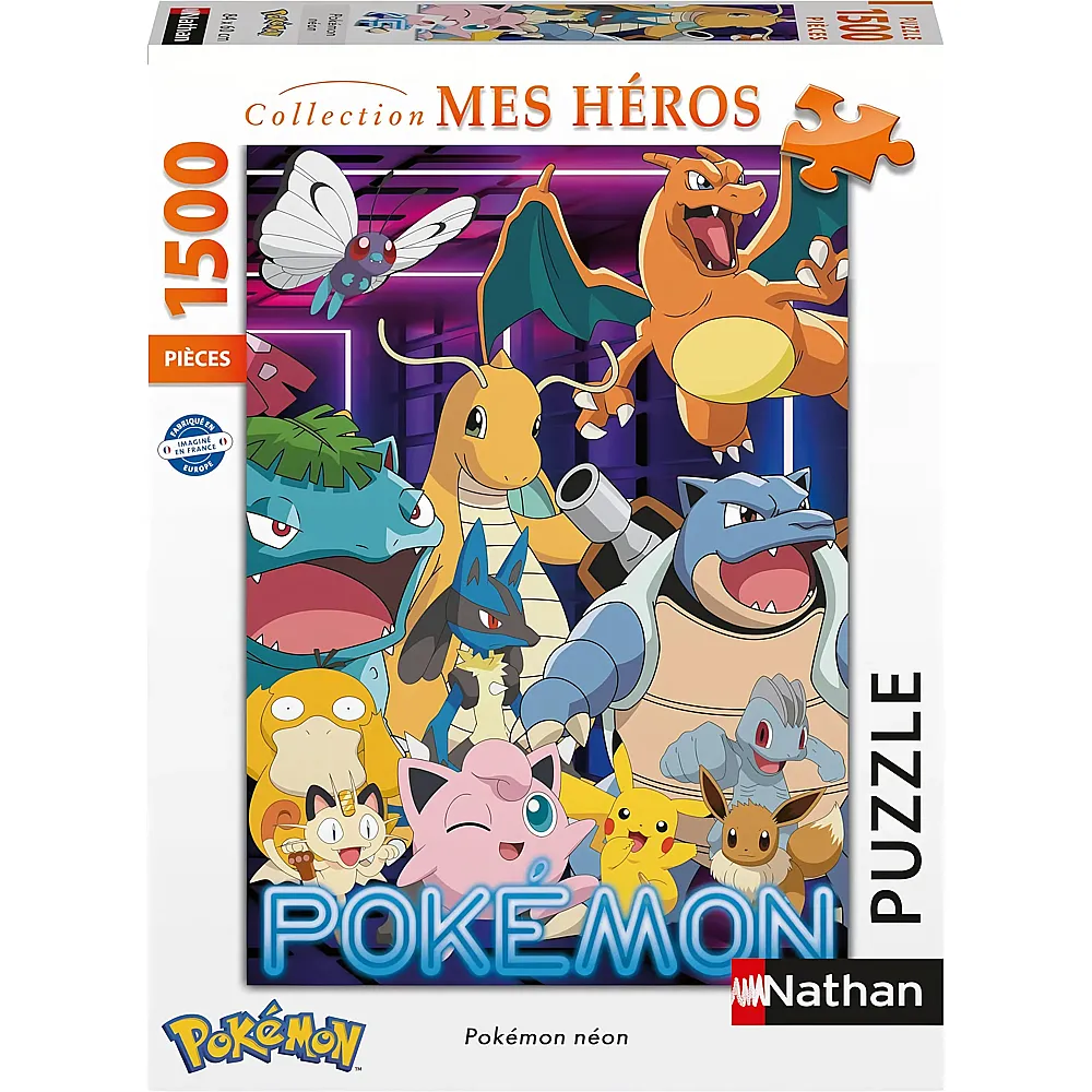 Nathan Puzzle Collection Mes H�ros Pok�mon N�on 1500Teile