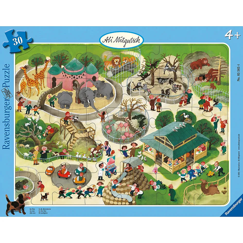 Ravensburger Puzzle Ali Mitgutsch: Im Zoo 30Teile | Rahmenpuzzle
