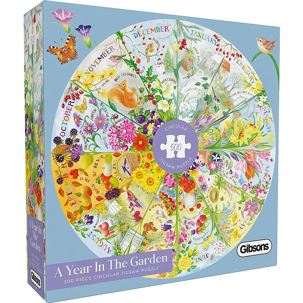 Gibsons Puzzle Ein Jahr im Garten - 500 Teile