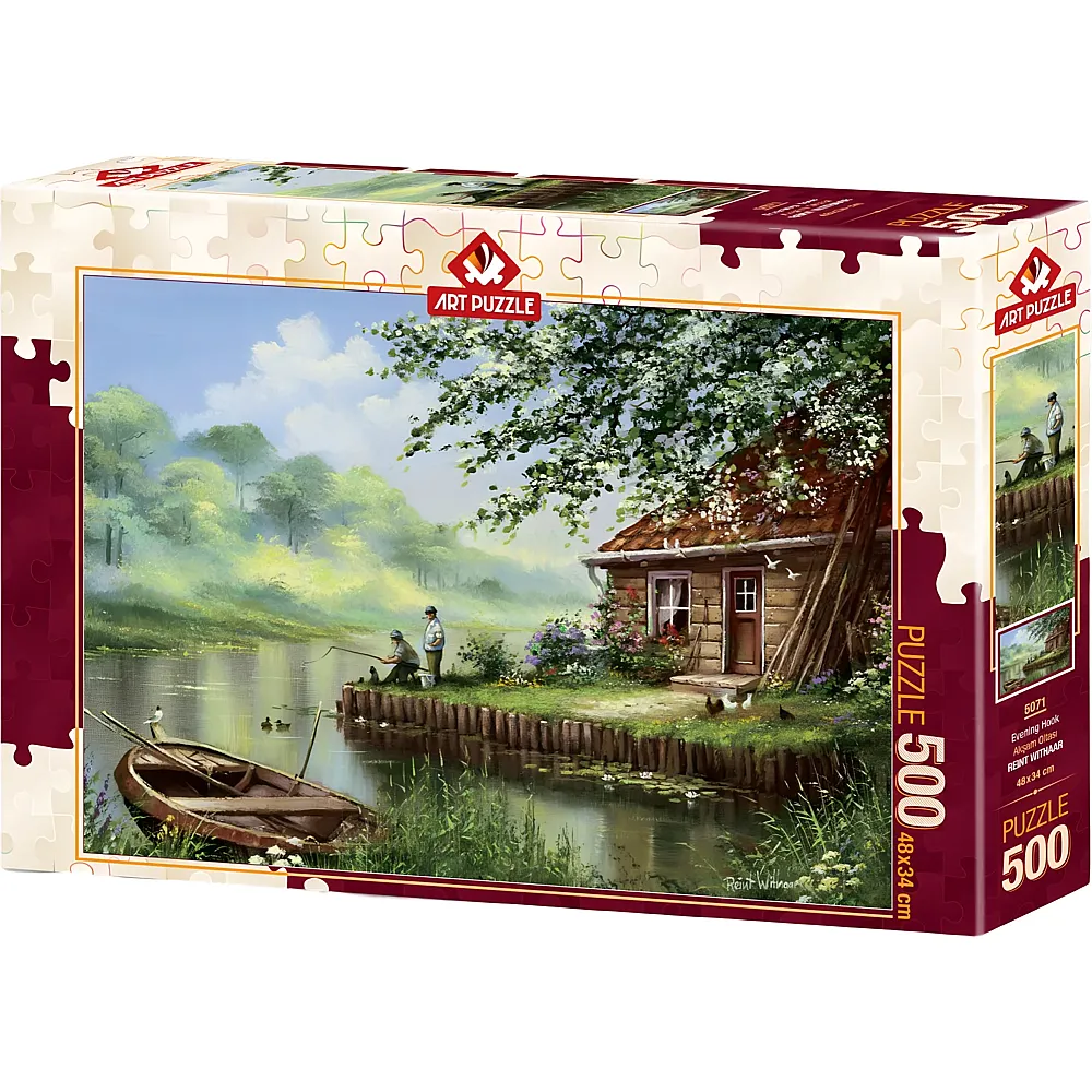 Art Puzzle Abend Angelrute - 500 Teile