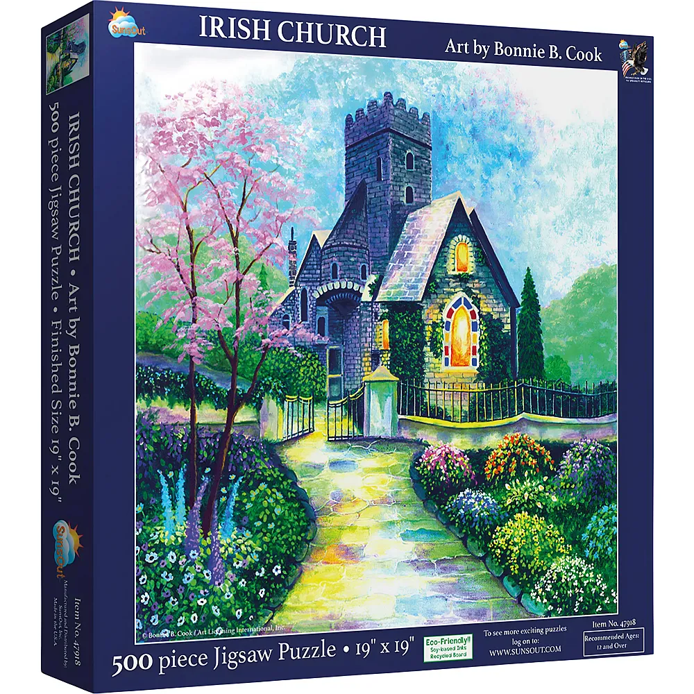 SunsOut Puzzle Bonnie B. Cook Irish Church 500Teile