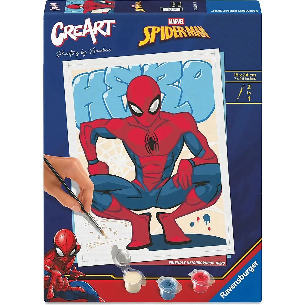 Ravensburger CreArt Malen nach Zahlen Spiderman Held der Nachbarschaft