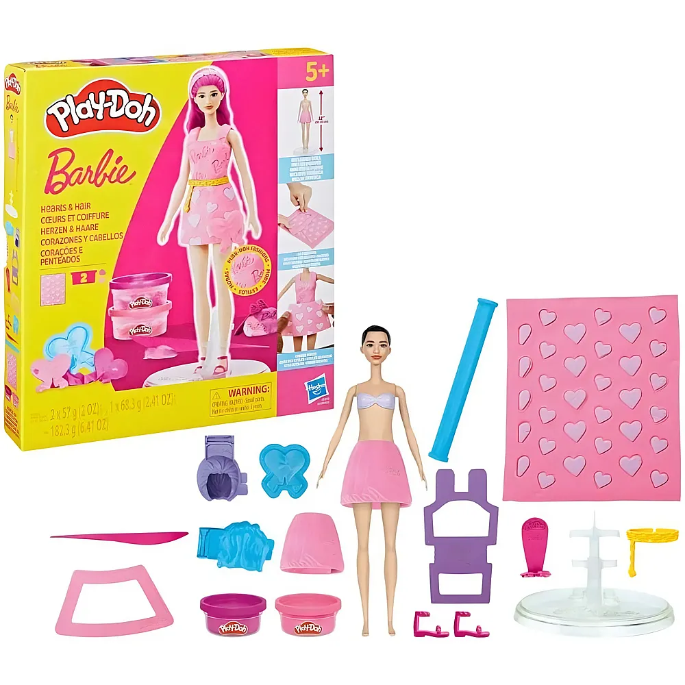 Play-Doh Barbie Herzen & Haare Puppenset