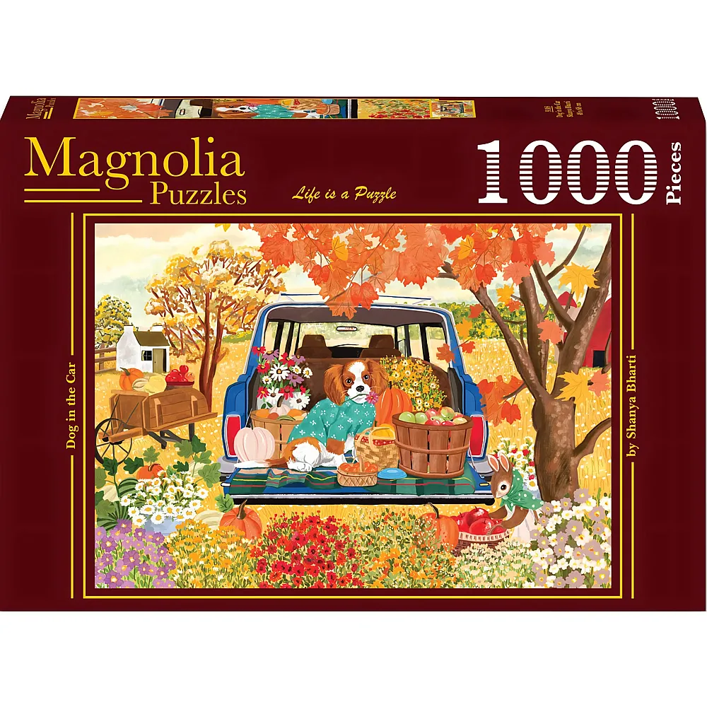 Magnolia Puzzle Hund im Auto - 1000 Teile