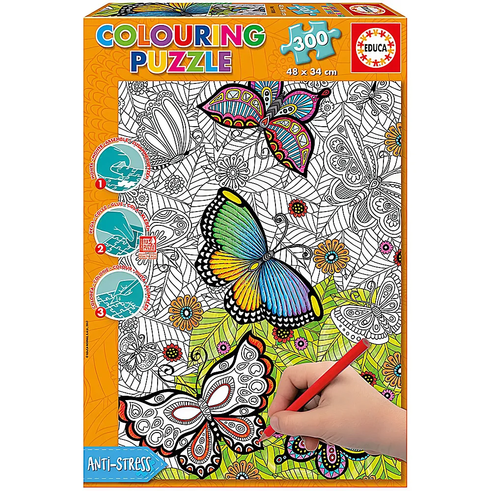 Educa Puzzle Colouring All Good Things Are Wild And Free 300Teile