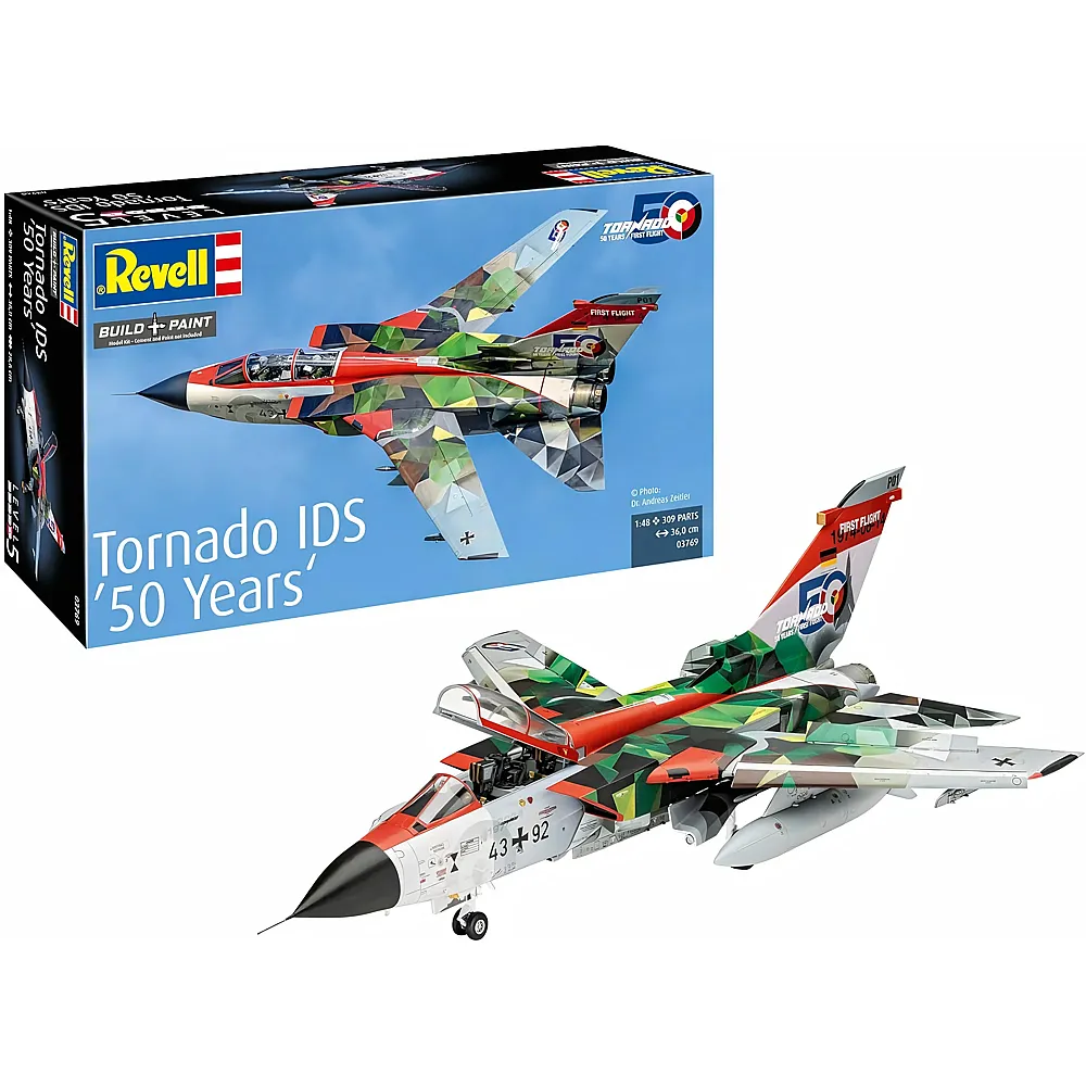 meinspielzeug - Revell Build & Paint Modellbausatz Panavia Tornado IDS 50 Jahre 309Teile | Modellbausatz Flugzeuge