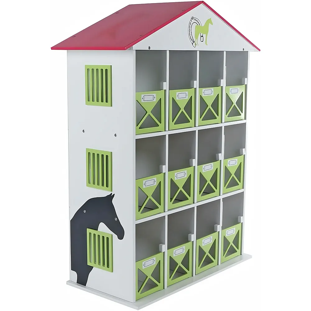 Kids Globe Pferde-Aufbewahrungsbox mit 12 Boxen