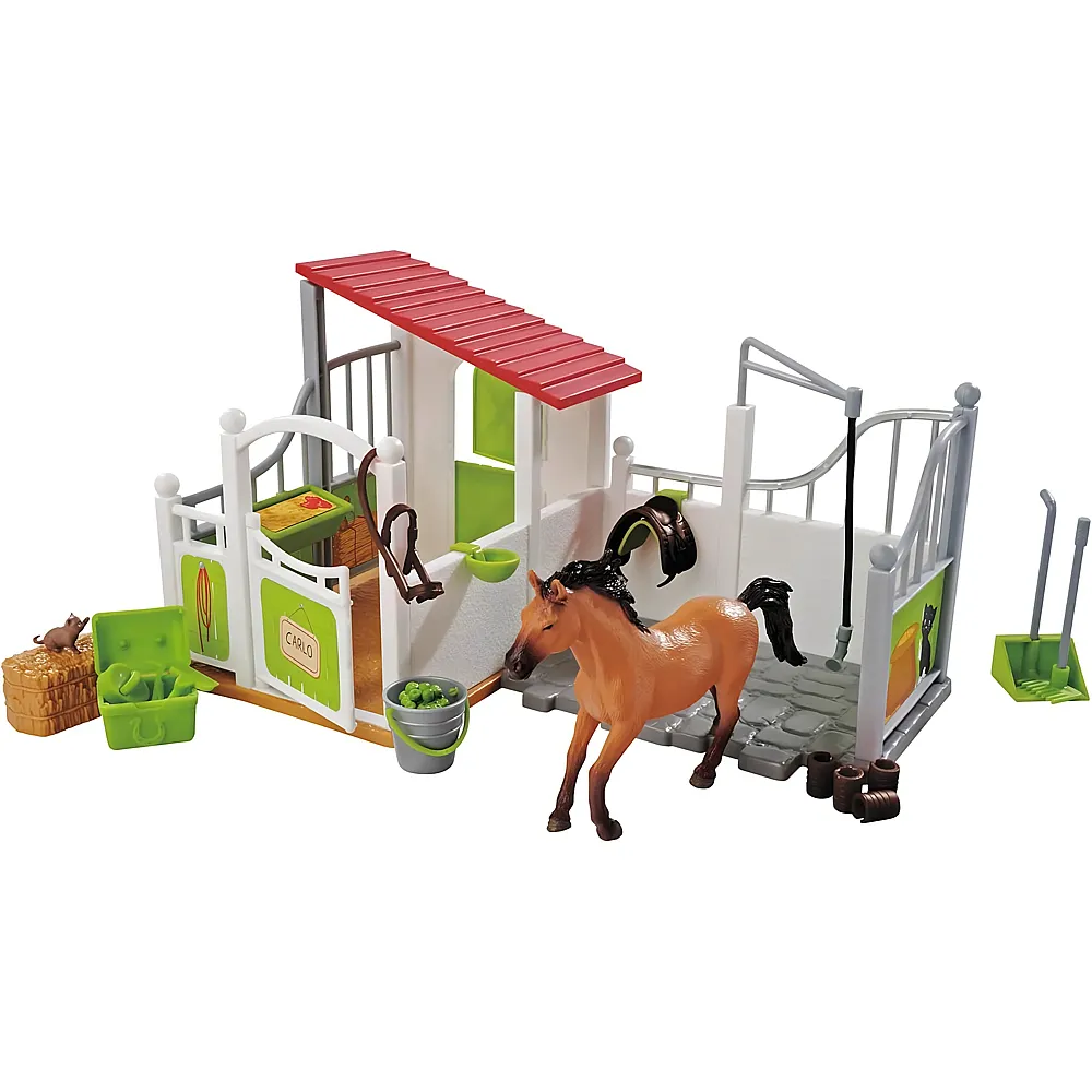 Simba Pferdebox und Waschplatz mit Pferd