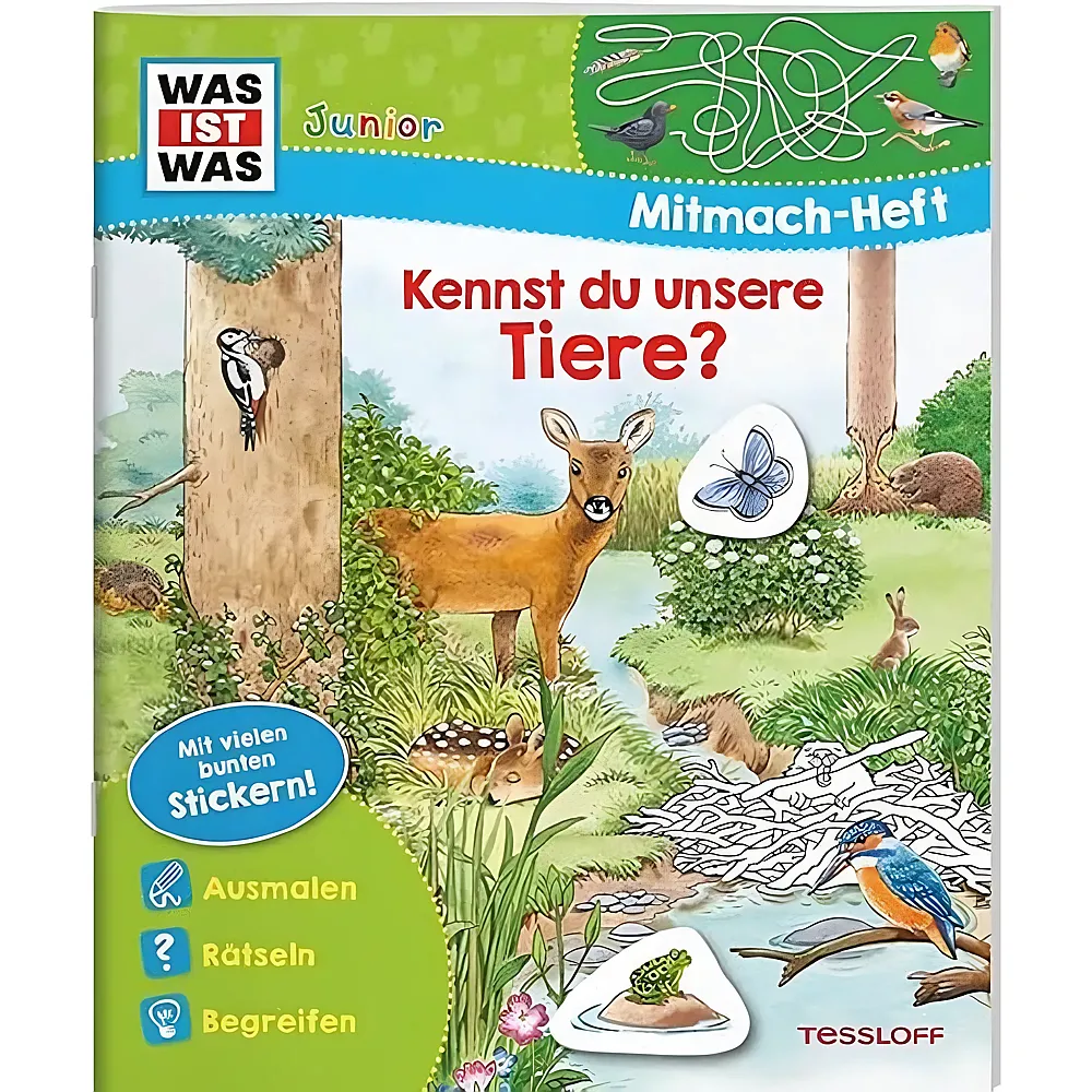 Tessloff WIW Junior Mitmach-Heft Unsere Tiere