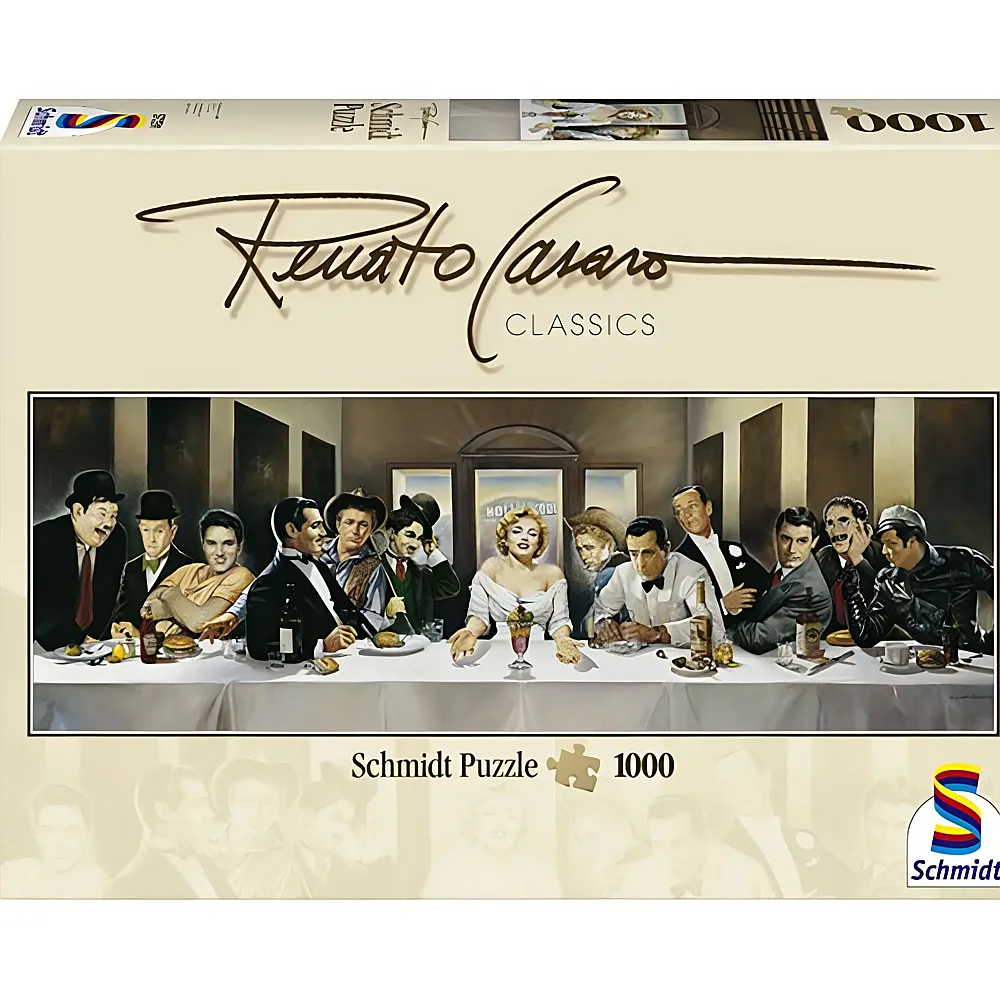 Schmidt Puzzle Panorama Renato Casaro Dinner der Berhmten 1000Teile