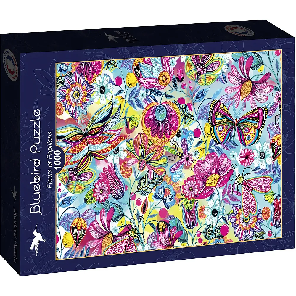 Bluebird Puzzle Fleurs et Papillons - 1000 Teile
