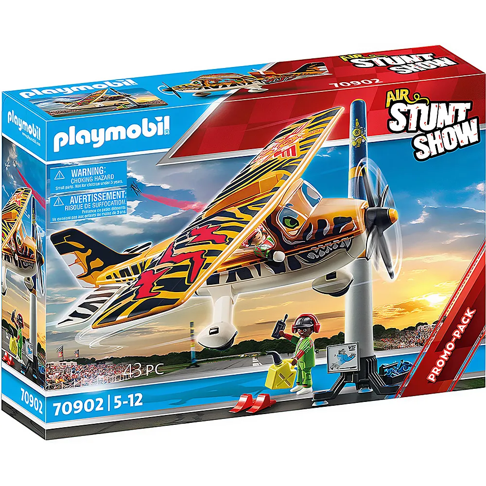 PLAYMOBIL Air Stuntshow Propeller-Flugzeug Tiger 70902