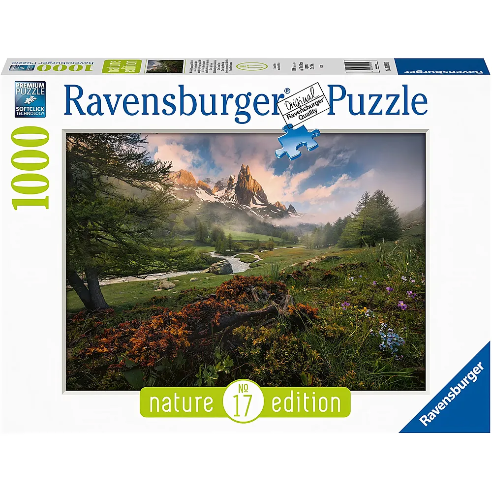 Ravensburger Puzzle Nature Edition Malerische Stimmung im Valle de la Clare, Franzsischen Alpen 1000Teile