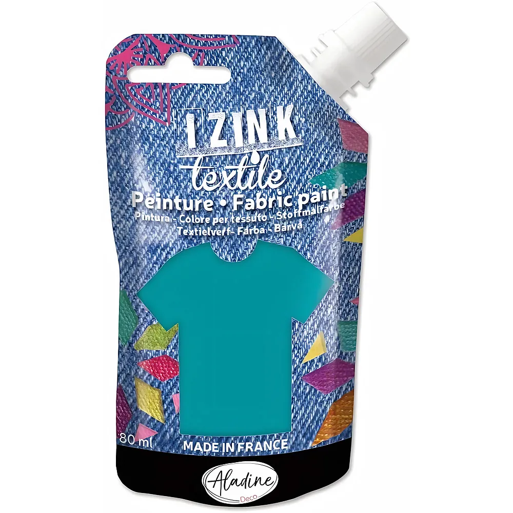 Aladine Izink Textilmalfarbe Seide Blaugr�n - 80 ml