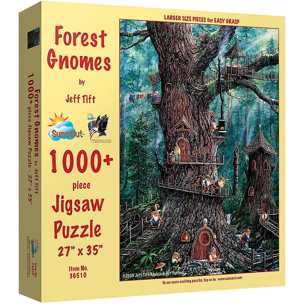 SunsOut Puzzle Jeff Tift Forest Gnomes - 1000 Teile