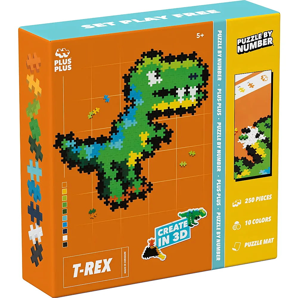 Plus-Plus Kreativ Bausteine Puzzle T-Rex - 250 Teile