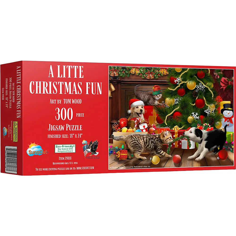 SunsOut Puzzle Tom Wood Weihnachtsspa - 300 Teile