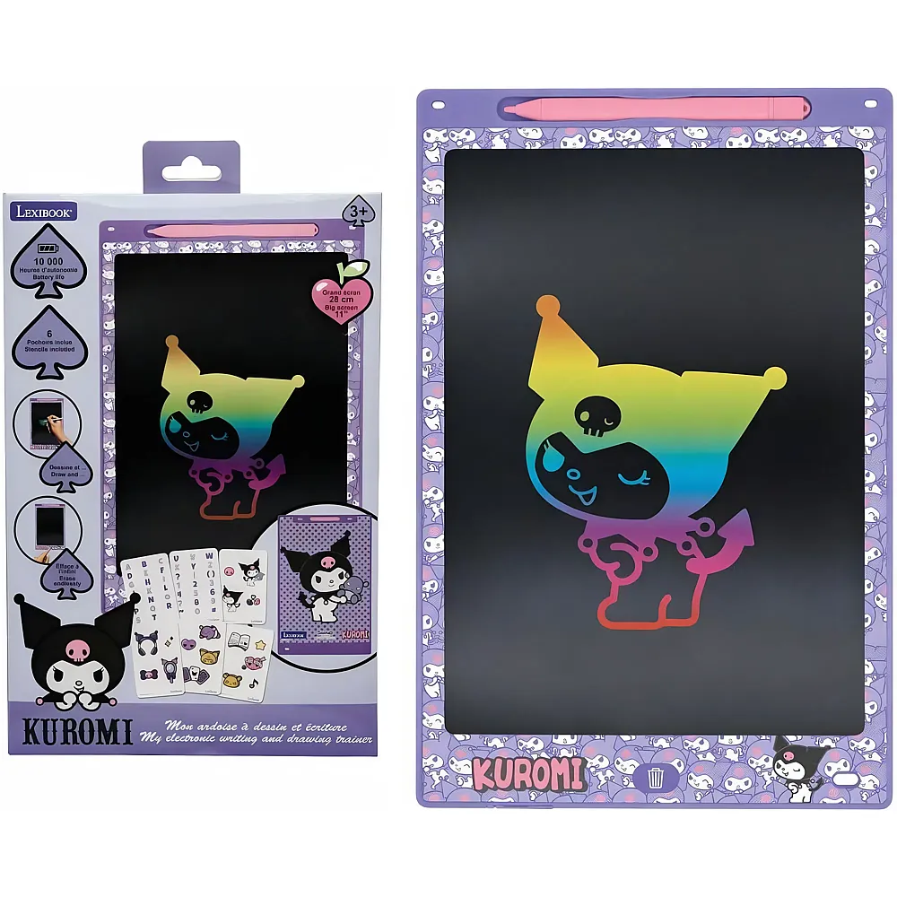 Lexibook Kuromi multicolor learning drawing tablet