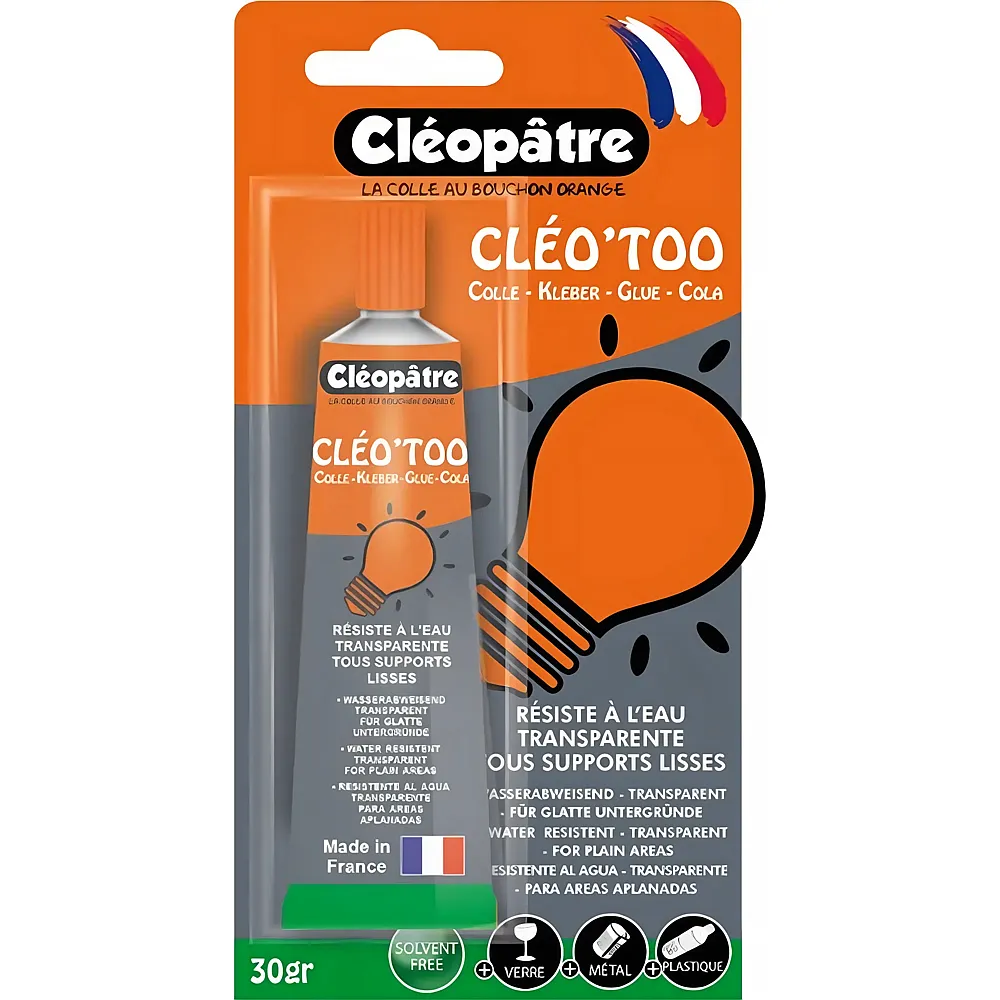 Cleopatre Cleotoo Kleber �cleo�tech� Alleskleber Aluminiumtube 30g Bli