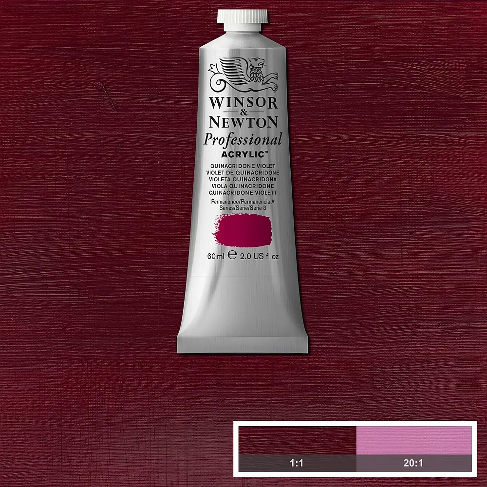 meinspielzeug - Winsor & Newton W&n Prof. Acrylfarbe 60ml Tube Quinacridone Rotviolett
