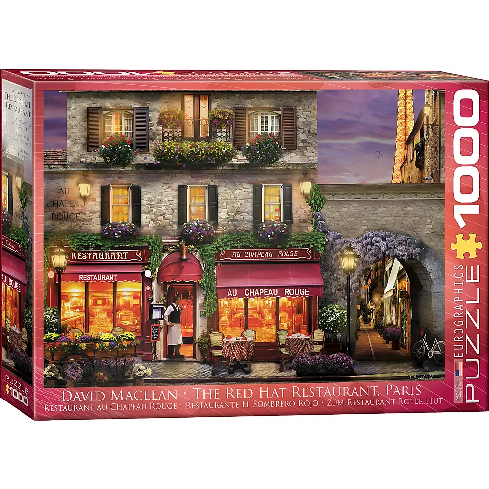Eurographics Puzzle David Mc Lean - Restaurant au Chapeau Rouge - 1000 Teile