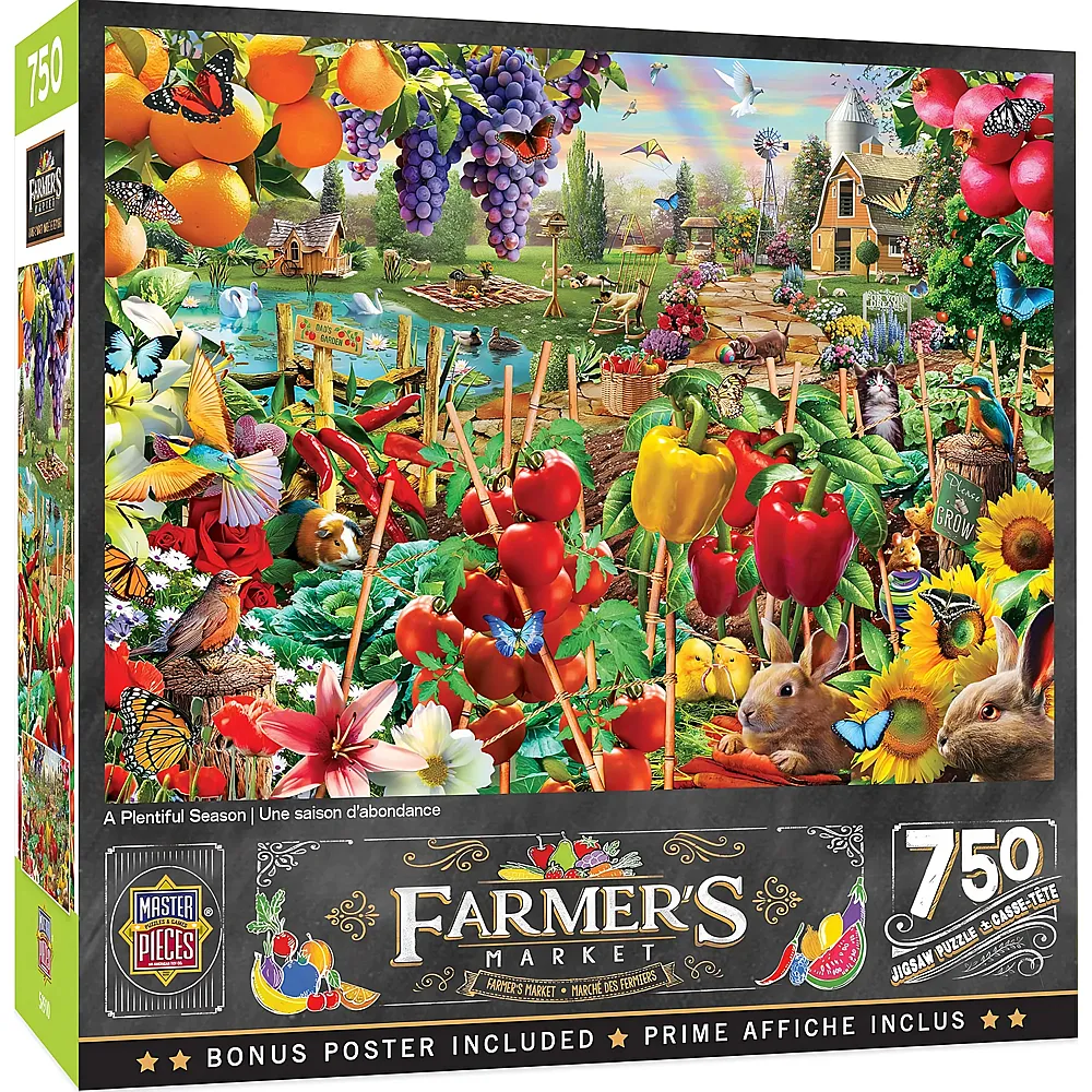 Master Pieces Puzzle Farmer's Market A Plentiful Season - 750 Teile