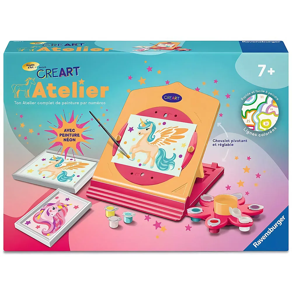 Ravensburger CreArt Ton Atelier complet de peinture par num�ros - Franais
