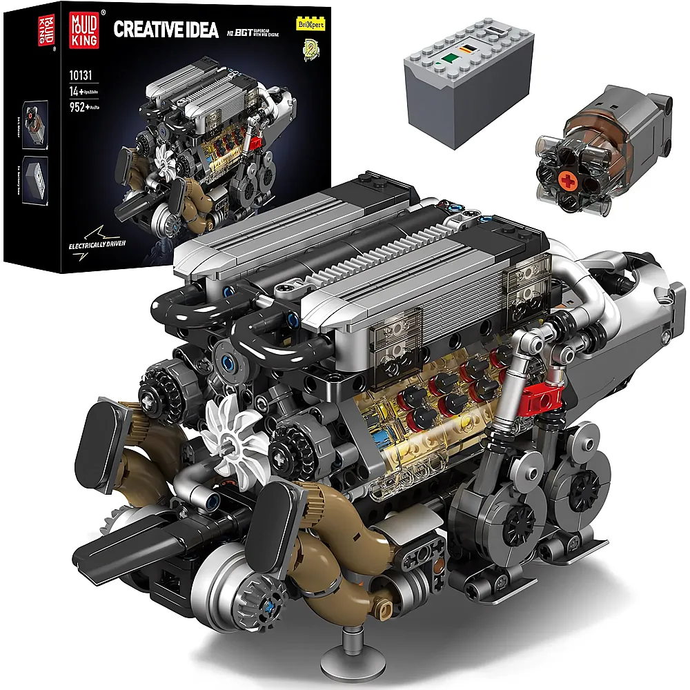 Mould King Engines W16 Motor 10131 - Klemmbausteine Fahrzeuge