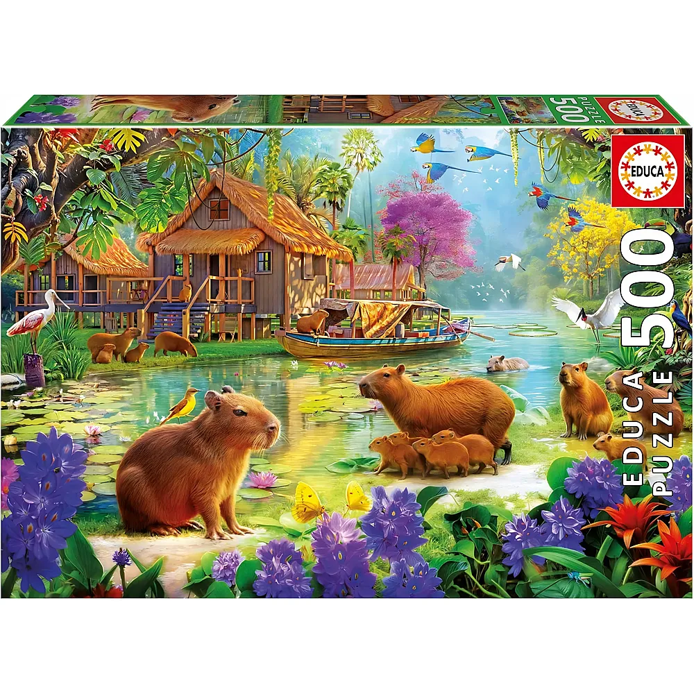 Educa Puzzle Capybara-Dorf - 500 Teile