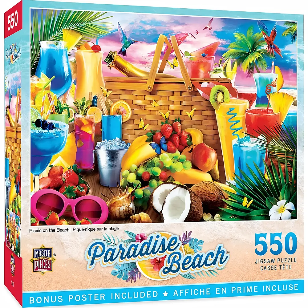 Master Pieces Puzzle Paradise Beach Picknick am Strand 550Teile