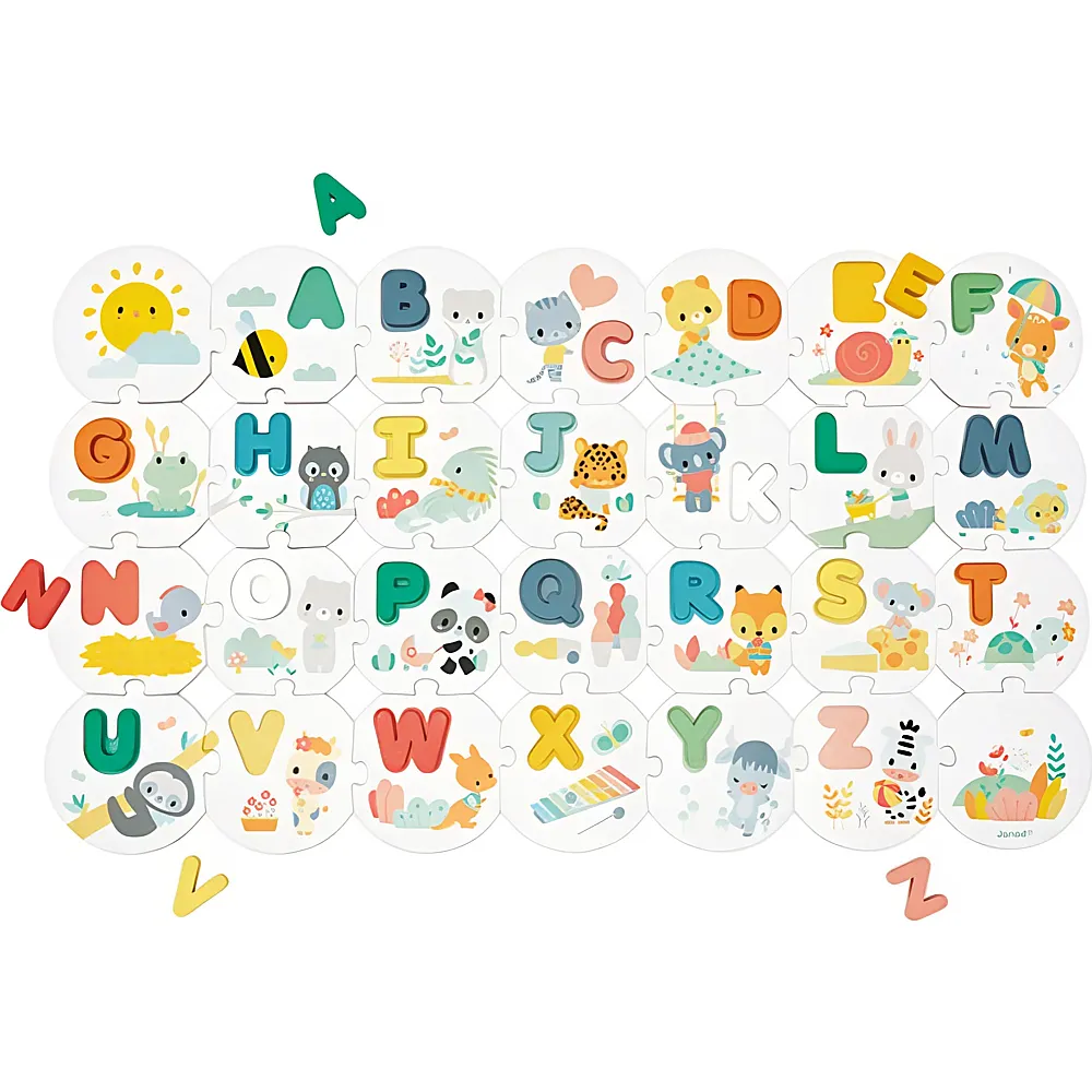 Janod Puzzle Meine erstes Alphabet - 26 Teile