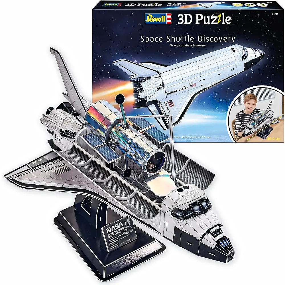meinspielzeug - Revell Puzzle 3D Space Shuttle Discovery - 126 Teile | 3D Puzzle