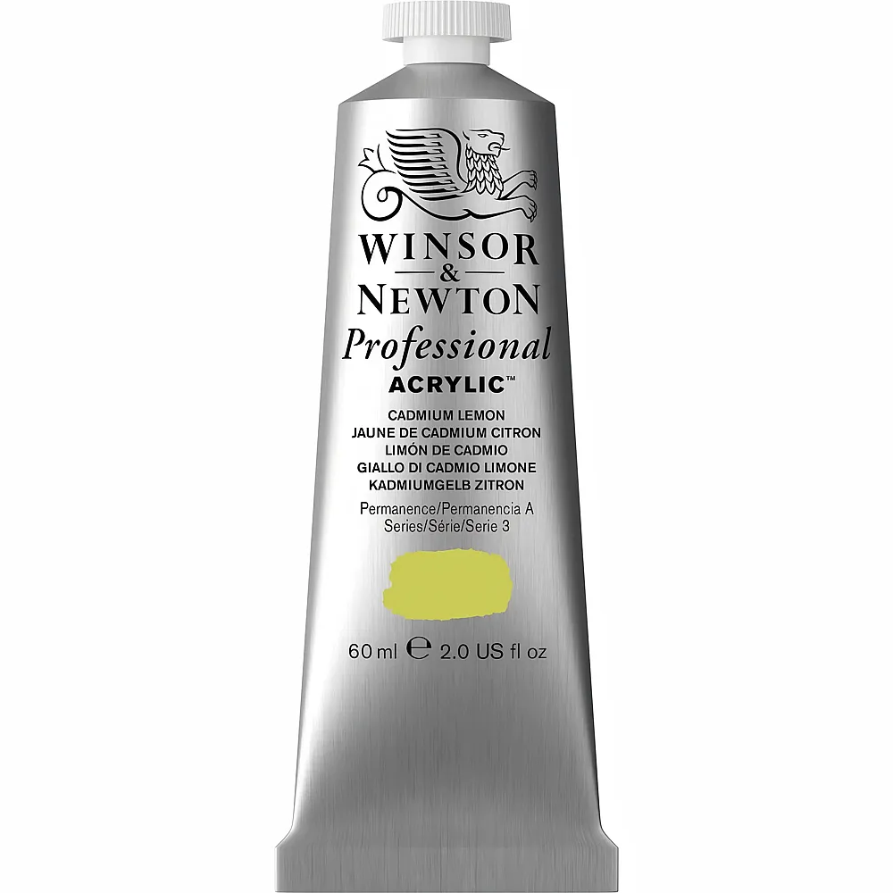 Winsor & Newton Professional Acrylic Colore acrilico giallo cadmio limone - 60 ml - Marche