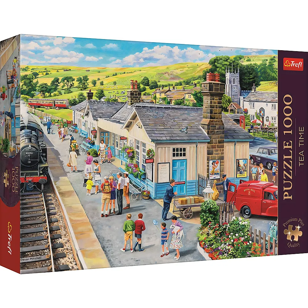 Trefl Puzzle Tea Time Der Dorfbahnhof 1000Teile