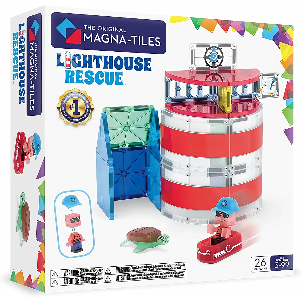 Magna-Tiles Lighthouse Rescue 26-teilig: Maritime Abenteuer erleben