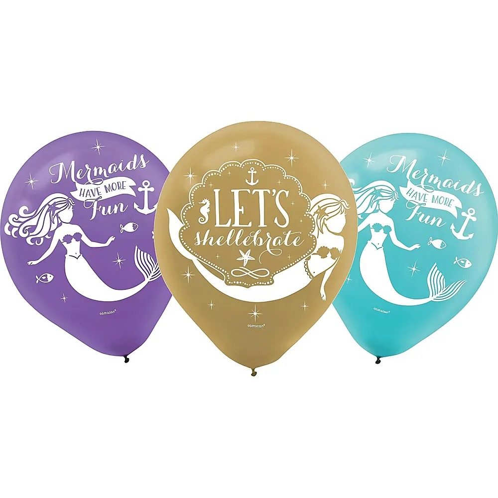 Amscan Ballone Mermaid Wishes 6Teile