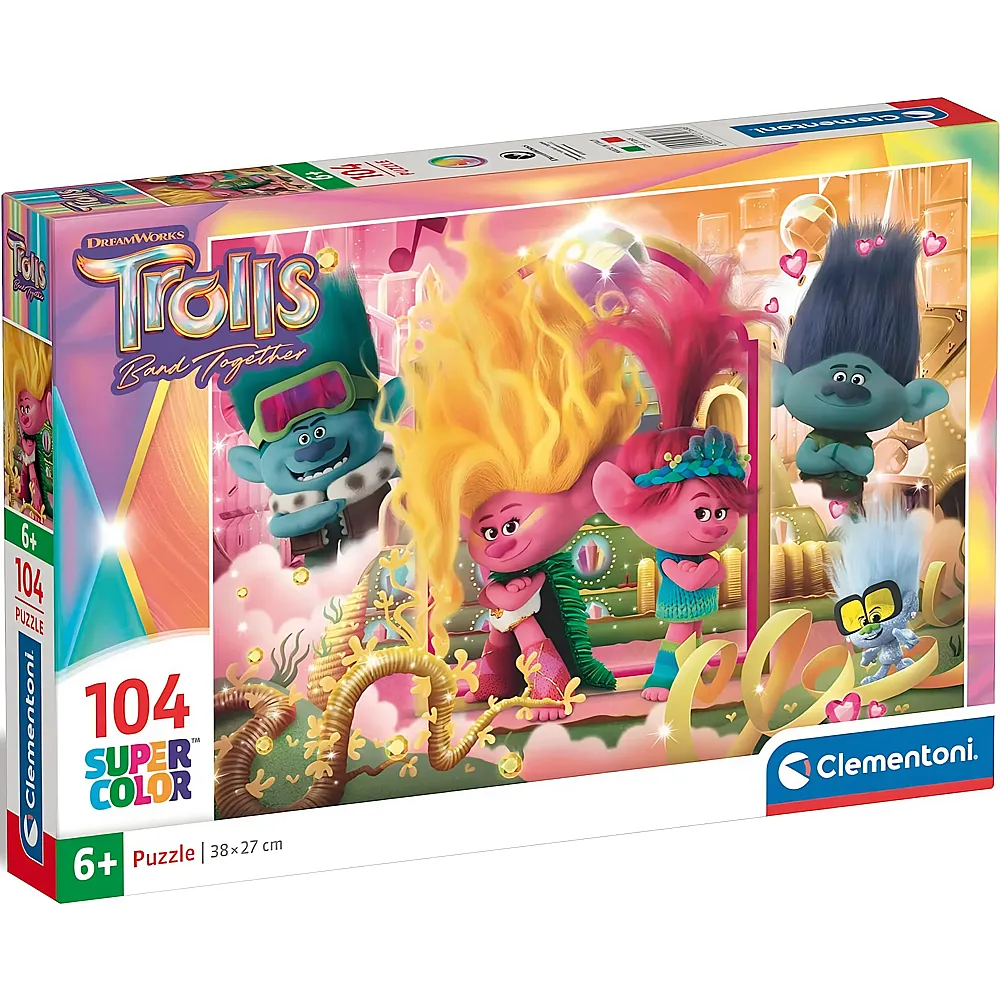 Clementoni Puzzle Supercolor Trolls 3 104Teile