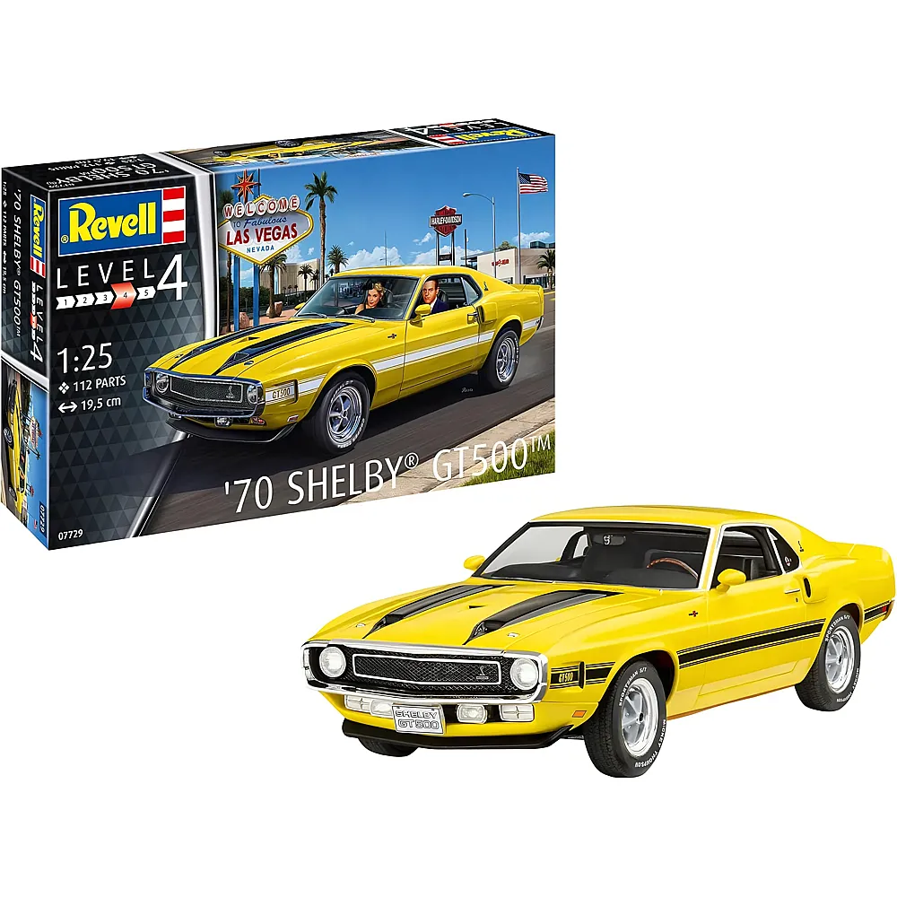 meinspielzeug - Revell Level 4 70 Shelby Mustang GT500 120Teile | Modellbausatz Fahrzeuge