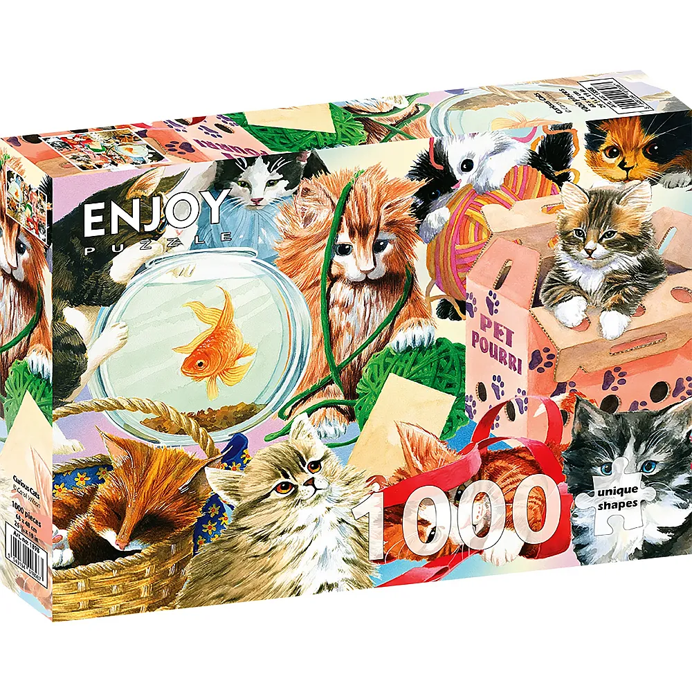 Enjoy Puzzle Curious Cats - 1000 Teile