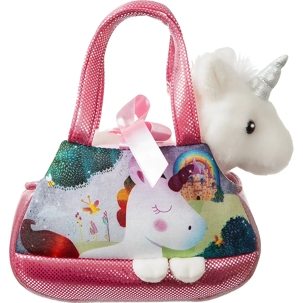 Aurora Fancy Melody Einhorn rosa in einer Tragetasche ca. 21 cm - Pl�schfigur