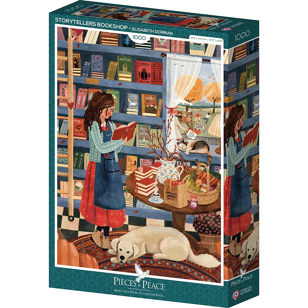 Pieces & Peace Puzzle Elisabeth Dorrian Buchhandlung Storytellers - 1000 Teile