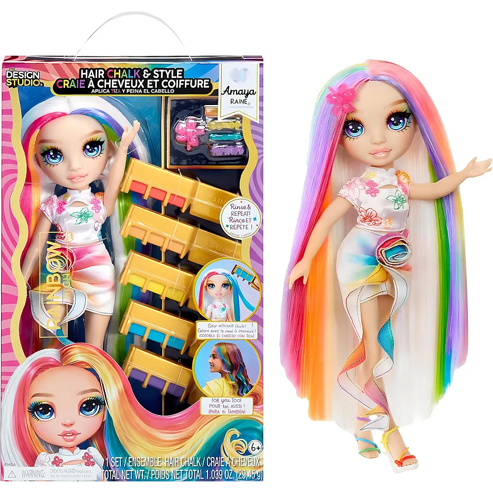 MGA Rainbow High Hair Chalk & Style Doll - Amaya