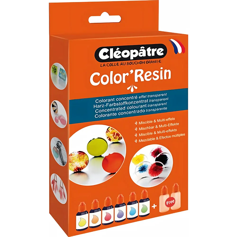 Cleopatre Kasten Mit 6 Farbstoffen: 3 Primre + 3 Sekundre + 2 Leere
