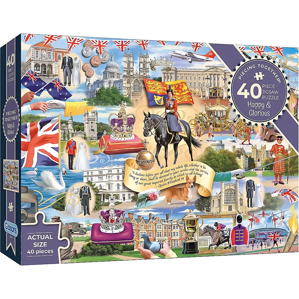 Gibsons Puzzle Happy and Glorious - 40 Teile