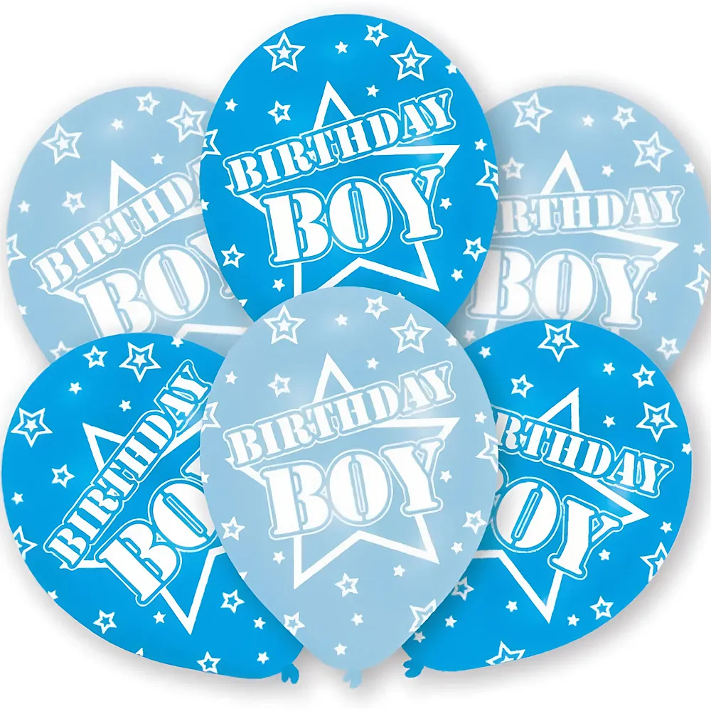 Amscan Ballone Birthday Boy blau 6Teile | Kindergeburtstag